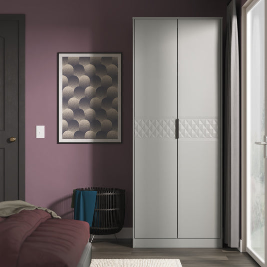 Harlequin Tall Wardrobe Grey 1 Shelf 197cm