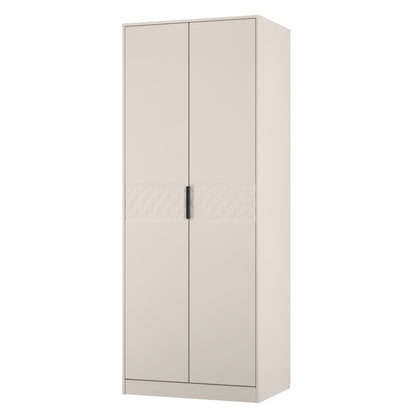 Harlequin Tall Wardrobe Off-White 1 Shelf 197cm