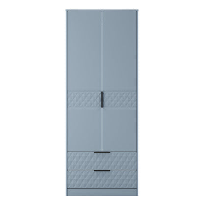 Harlequin Tall Wardrobe Light Blue 2 Drawers 197cm