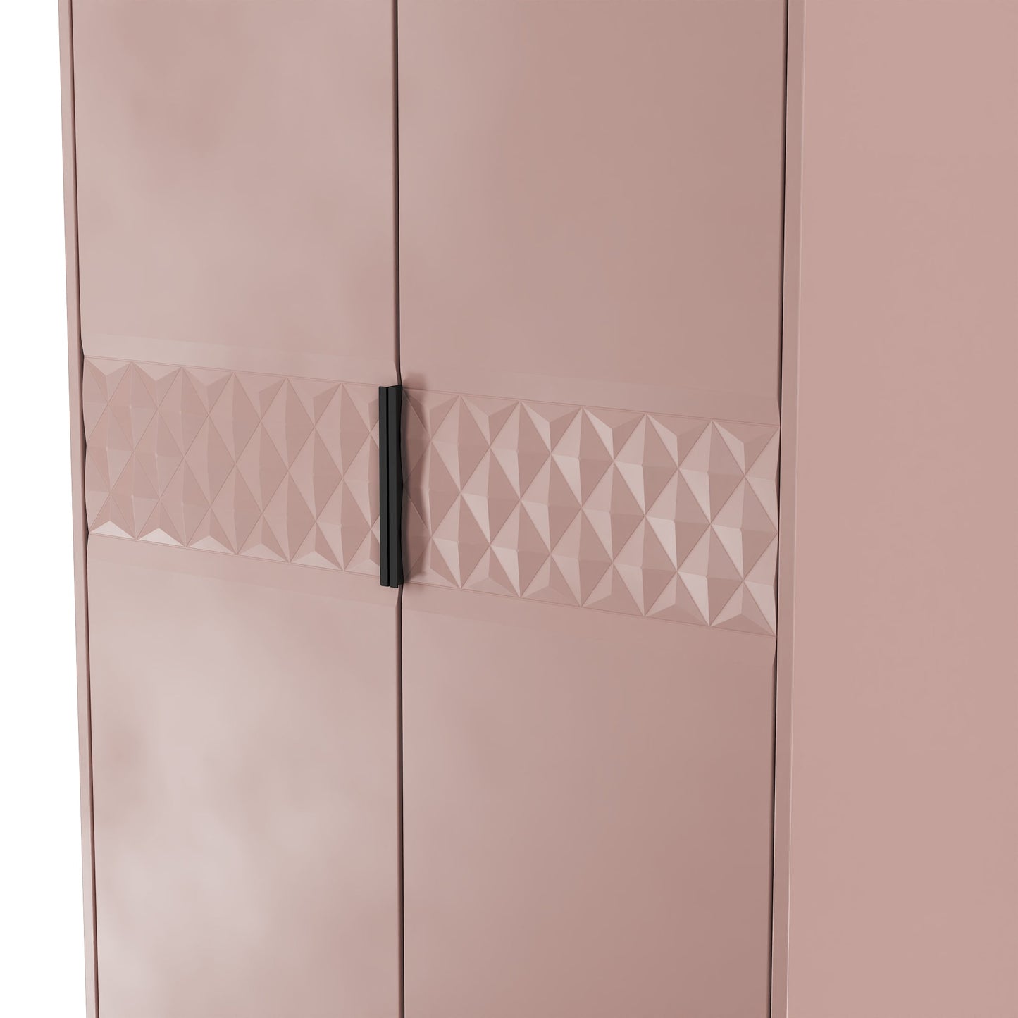 Harlequin Tall Wardrobe Pink 2 Drawers 197cm