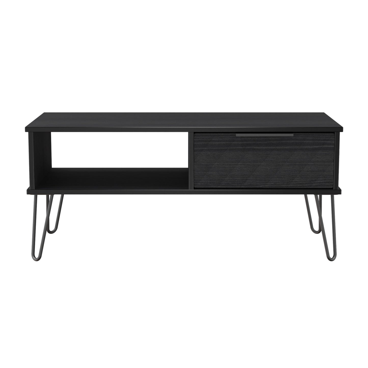 Harlequin Coffee Table Black 1 Shelf 1 Drawer 92cm