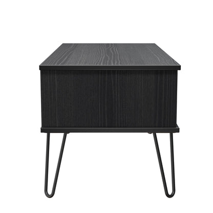 Harlequin Coffee Table Black 1 Shelf 1 Drawer 92cm