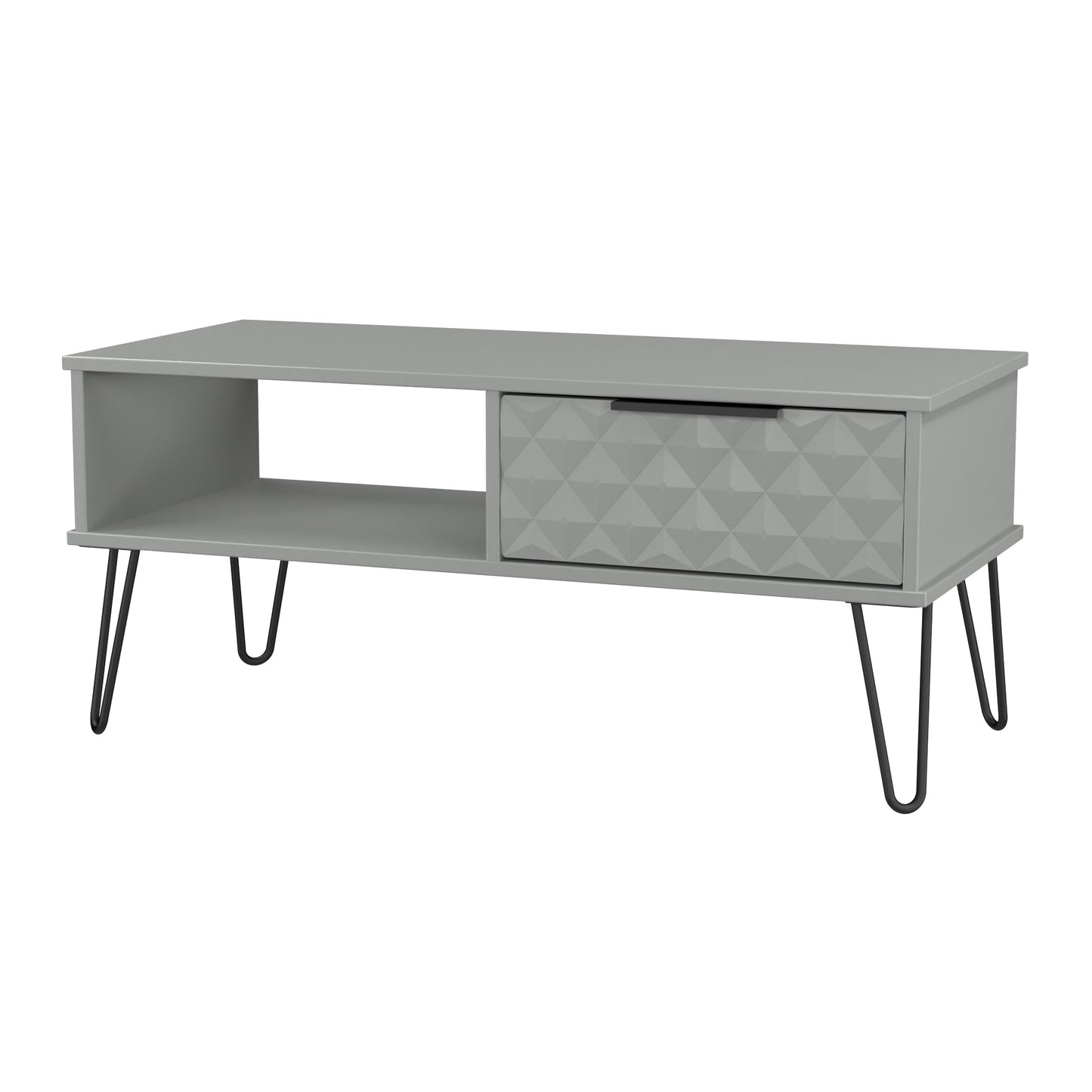 Harlequin Coffee Table Grey 1 Shelf 1 Drawer 92cm