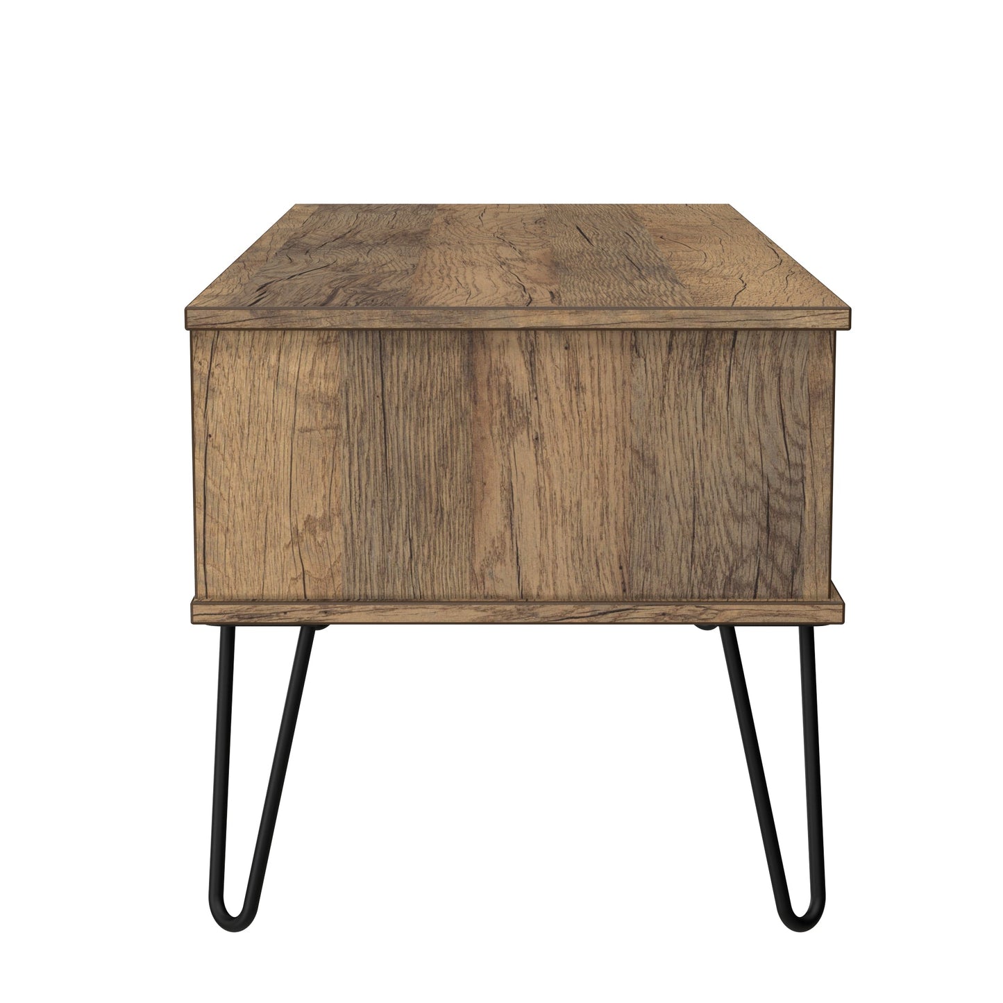 Harlequin Coffee Table White & Oak 1 Shelf 1 Drawer 92cm