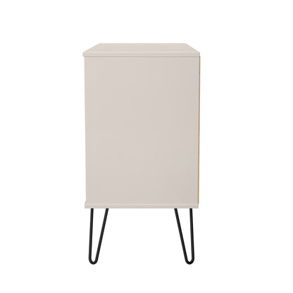 Harlequin TV Unit Off-White 2 Shelves 3 Drawers 97cm