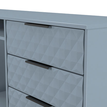 Harlequin Large Sideboard Light Blue 2 Shelves 6 Drawers 152cm