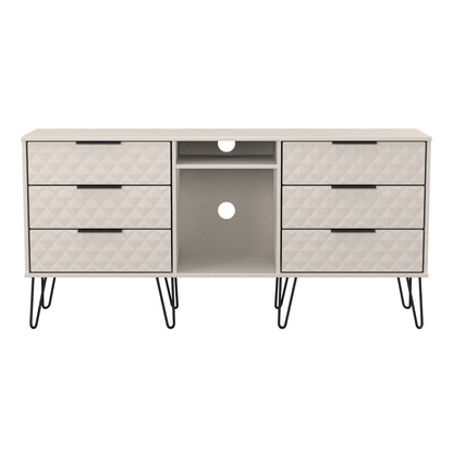 Harlequin Large Sideboard Off-White 2 Shelves 6 Drawers 152cm