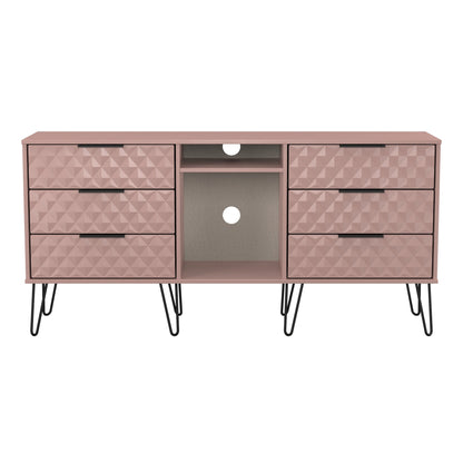 Harlequin Large Sideboard Pink 2 Shelves 6 Drawers 152cm