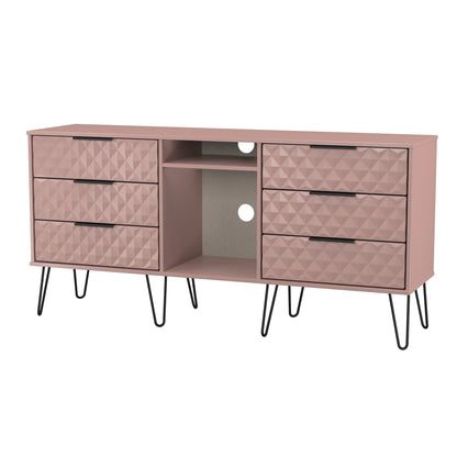 Harlequin Large Sideboard Pink 2 Shelves 6 Drawers 152cm