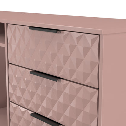 Harlequin Large Sideboard Pink 2 Shelves 6 Drawers 152cm