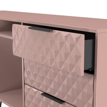 Harlequin Large Sideboard Pink 2 Shelves 6 Drawers 152cm