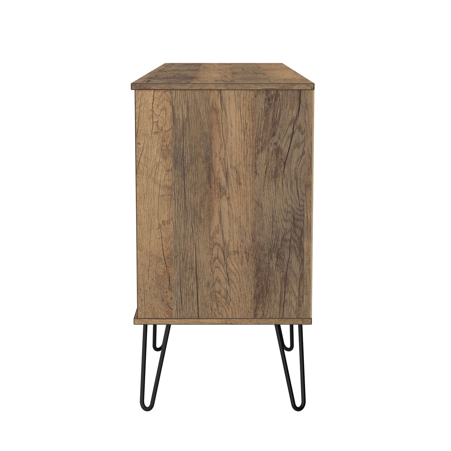 Harlequin Large Sideboard White & Oak 2 Shelves 6 Drawers 152cm