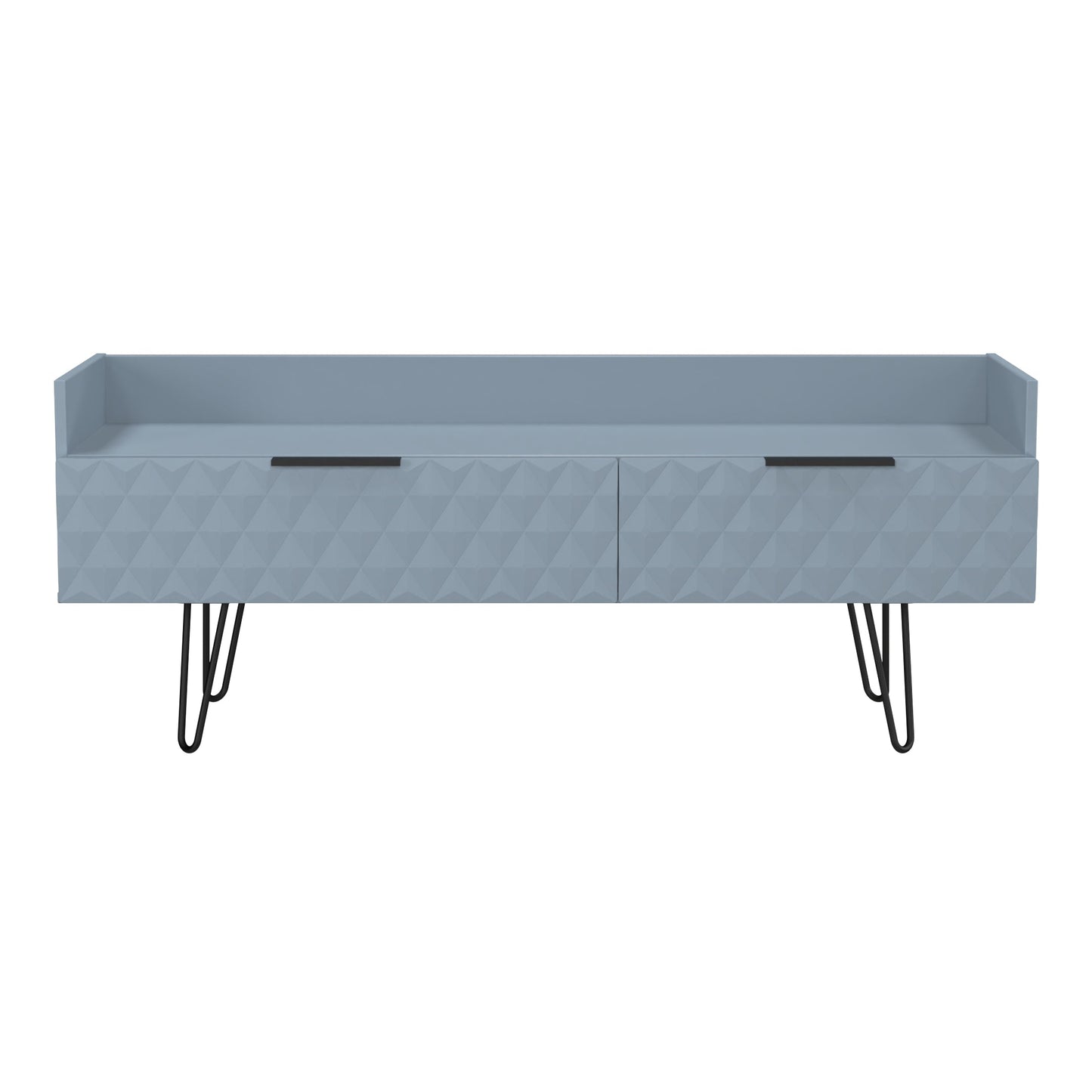 Harlequin TV Unit Light Blue 2 Drawers 128cm