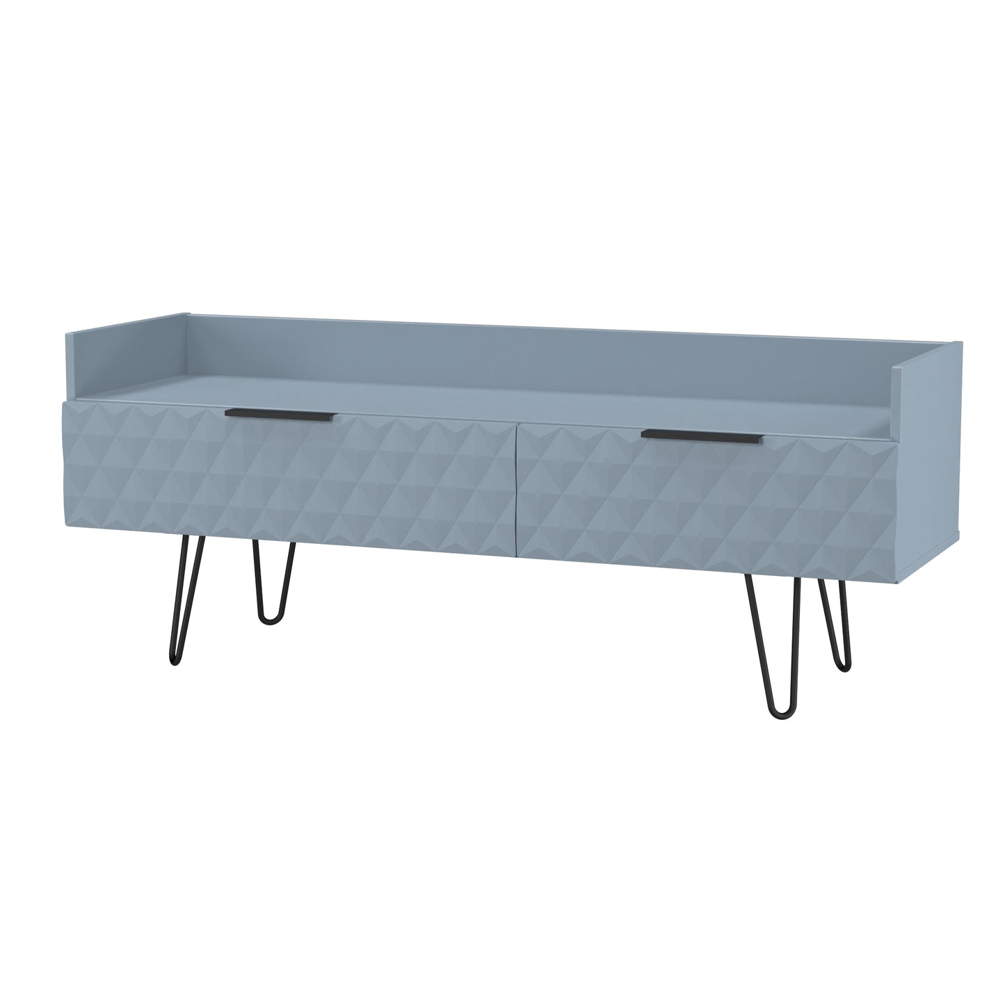 Harlequin TV Unit Light Blue 2 Drawers 128cm