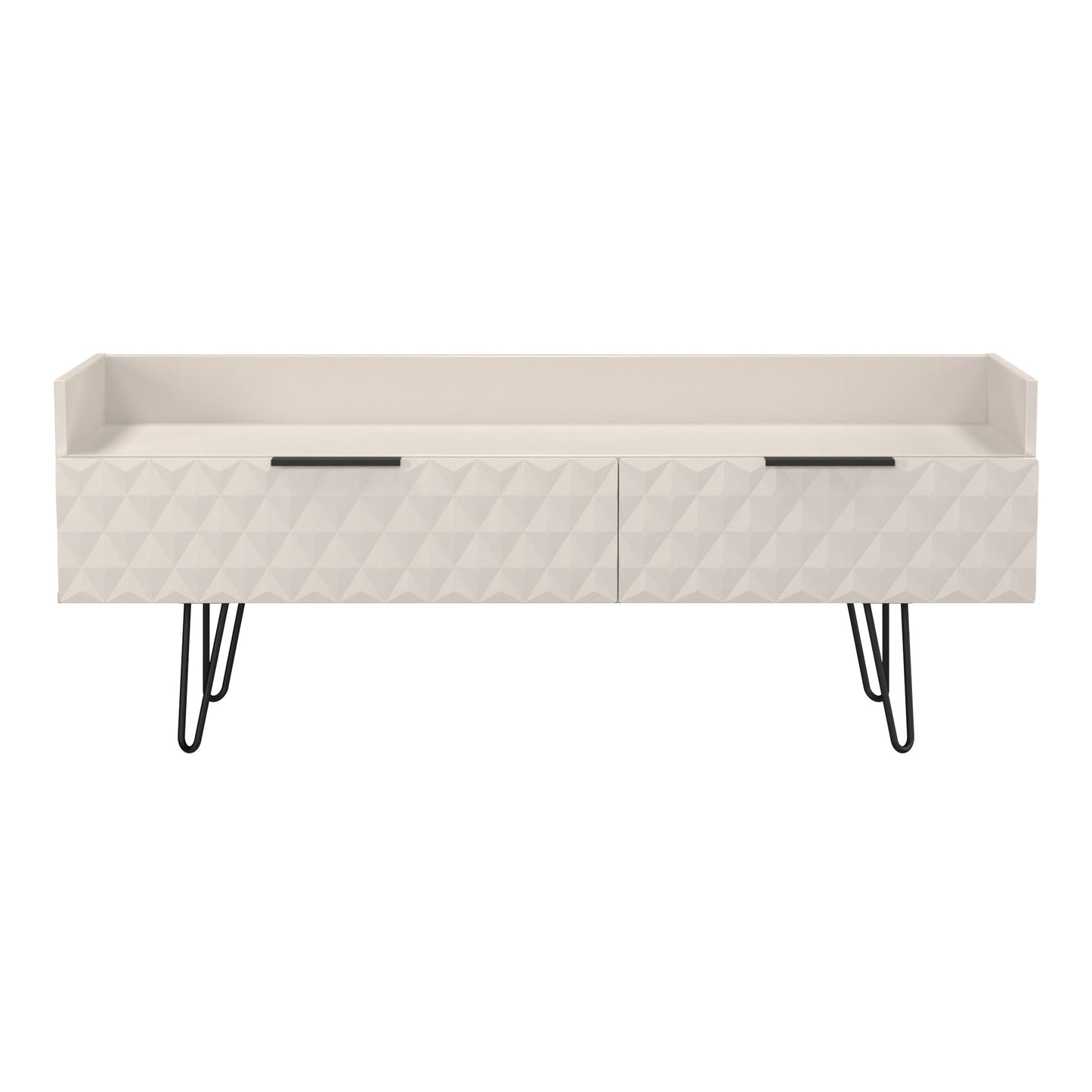 Harlequin TV Unit Off-White 2 Drawers 128cm