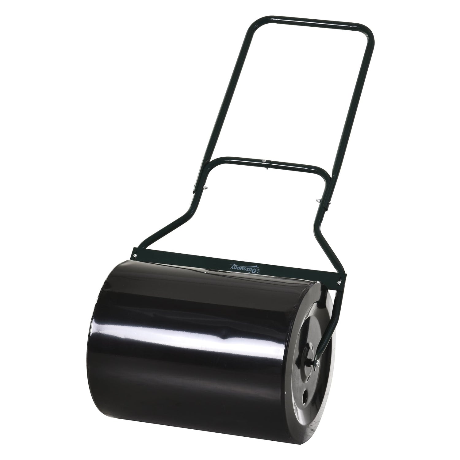 50cm Steel Garden Lawn Roller Push Pull w/ Fillable Cylinder Water Sand Plug Lawn Flatten Seed Sow Rolling Drum w/ Handle Primary Image