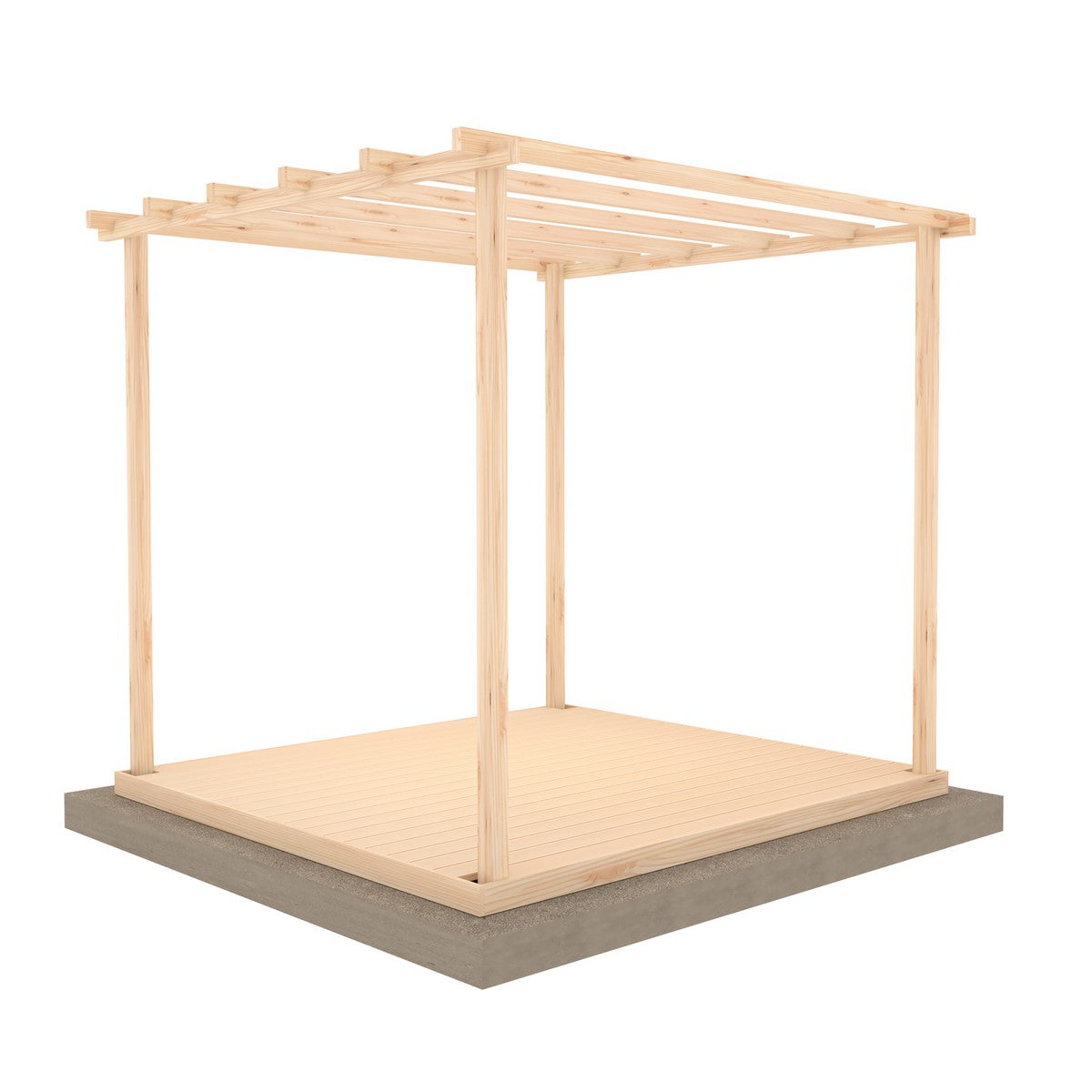 Ivy Garden Pergola with Decking by Shire Slatted