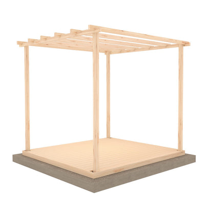 Ivy Garden Pergola with Decking by Shire Slatted