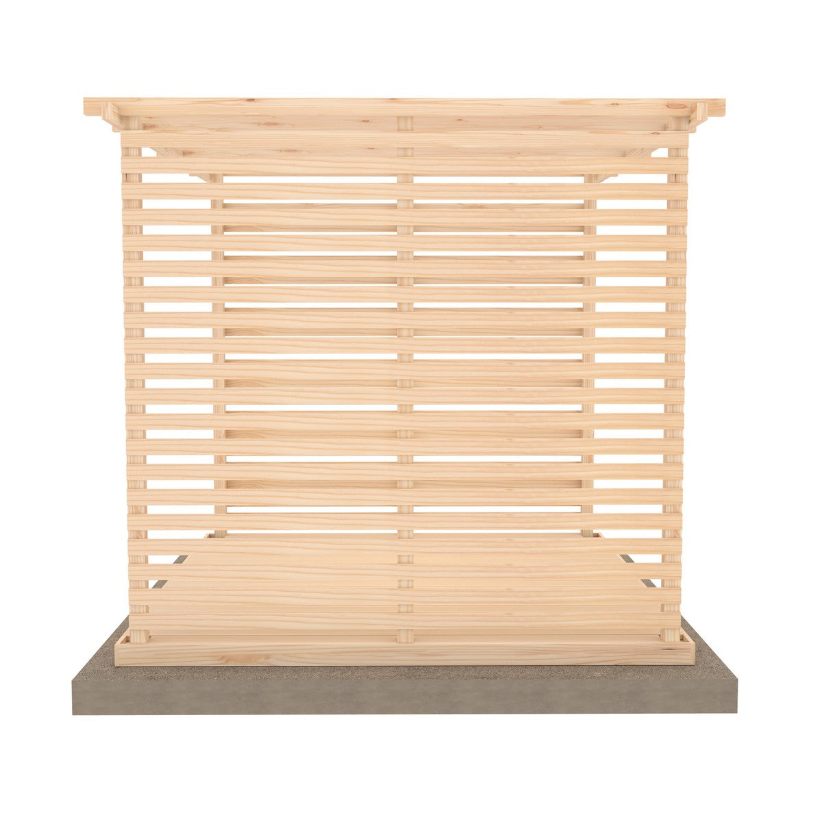 Ivy Garden Pergola with Decking & Sides by Shire Slatted