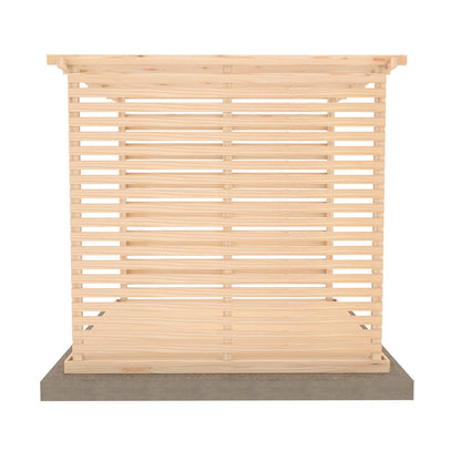 Ivy Garden Pergola with Decking & Sides by Shire Slatted