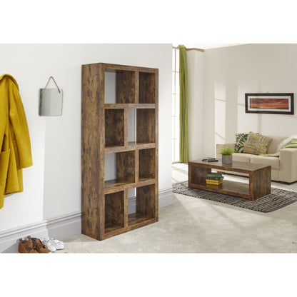 GFW Jakarta Tall Bookcase Brown 8 Shelves