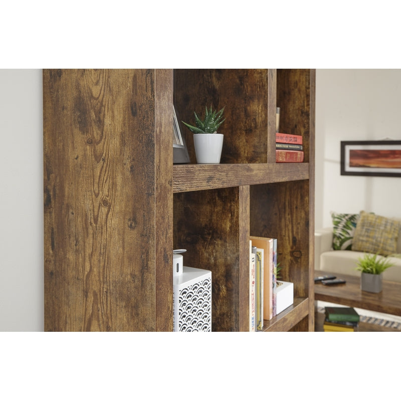 GFW Jakarta Tall Bookcase Brown 8 Shelves