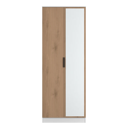 Java Tall Mirror Wardrobe Not Applicable 2 Doors 1 Shelf 196cm