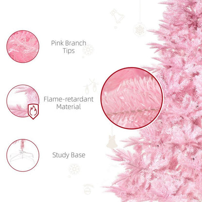 Homcom 6 Foot Artificial Christmas Tree Holiday Xmas Holiday Tree Decoration with Automatic Open for Home Party