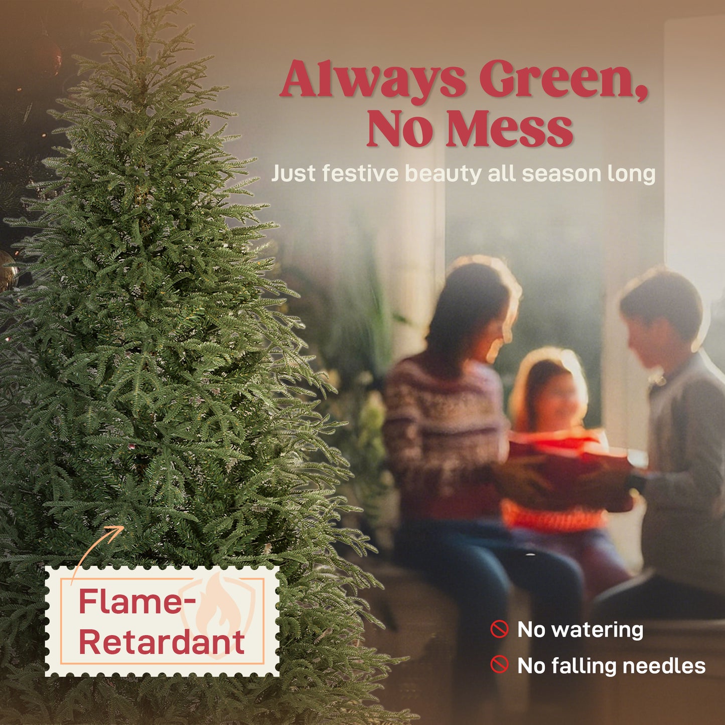 7ft Full Spruce Christmas Tree Artificial -  2942 Tips