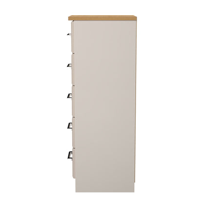 Kent Tall Tallboy Off-White 5 Drawers 108cm