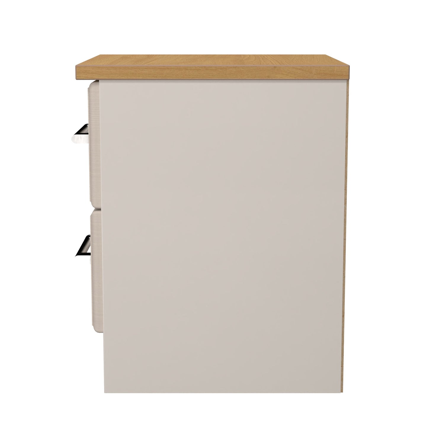 Kent Bedside Table Off-White 2 Drawers 51cm