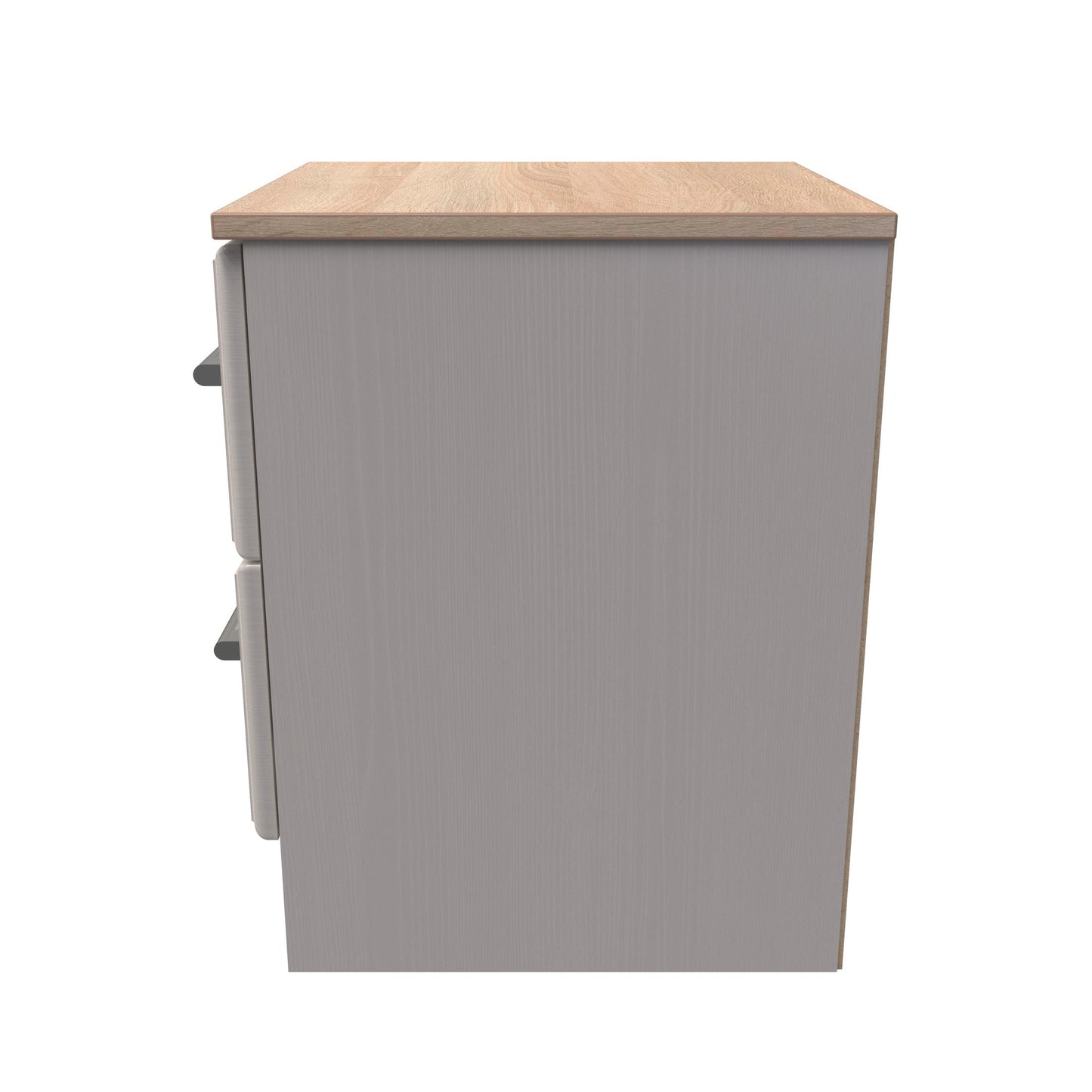 Kent Bedside Table Off-White 2 Drawers 51cm