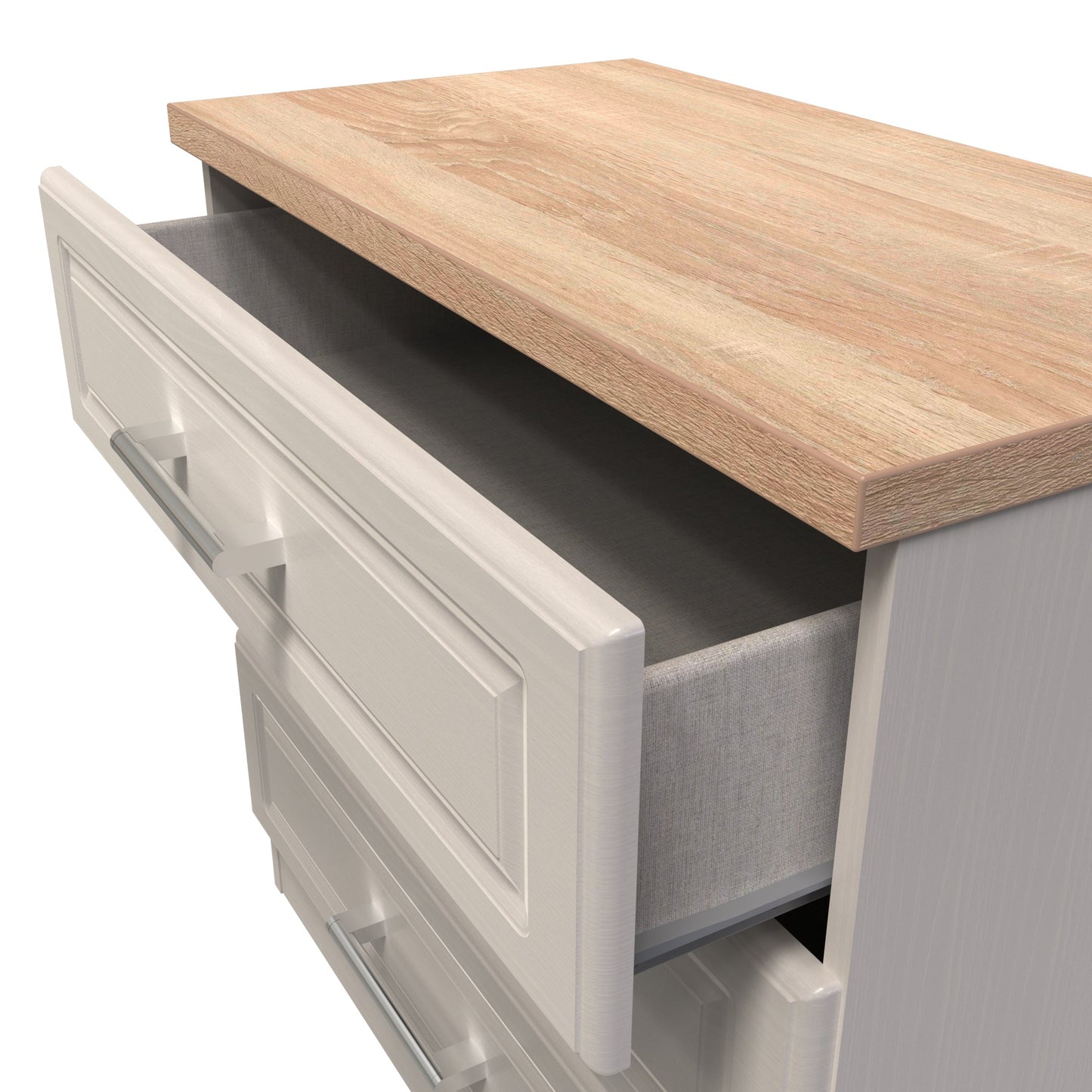 Kent Chest of Drawers Off-White 3 Drawers 74cm