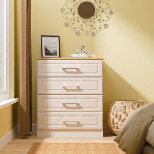Kent Chest of Drawers Off-White 4 Drawers 89cm