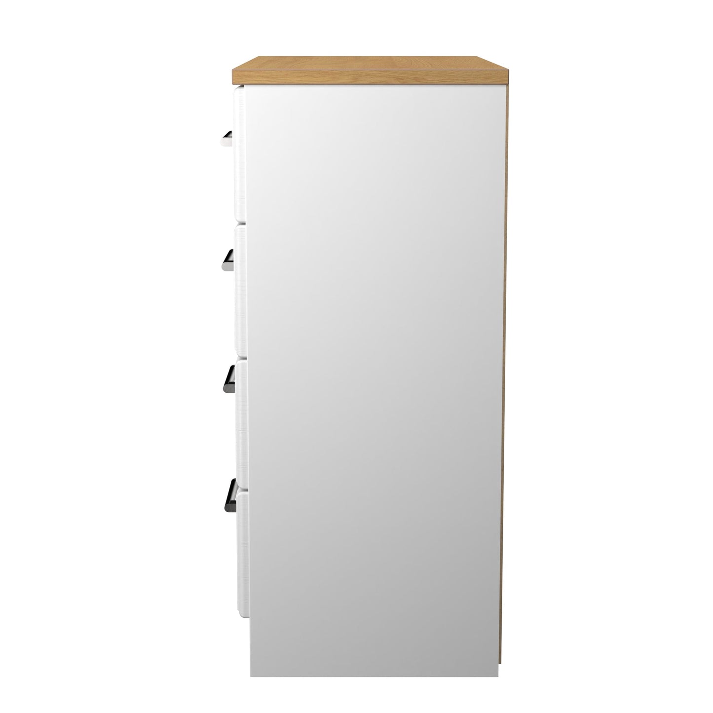 Kent Chest of Drawers White & Oak 4 Drawers 89cm