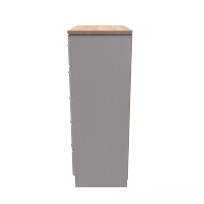 Kent Tall Chest of Drawers Off-White 5 Drawers 108cm