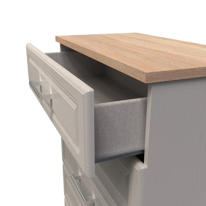 Kent Tall Chest of Drawers Off-White 5 Drawers 108cm