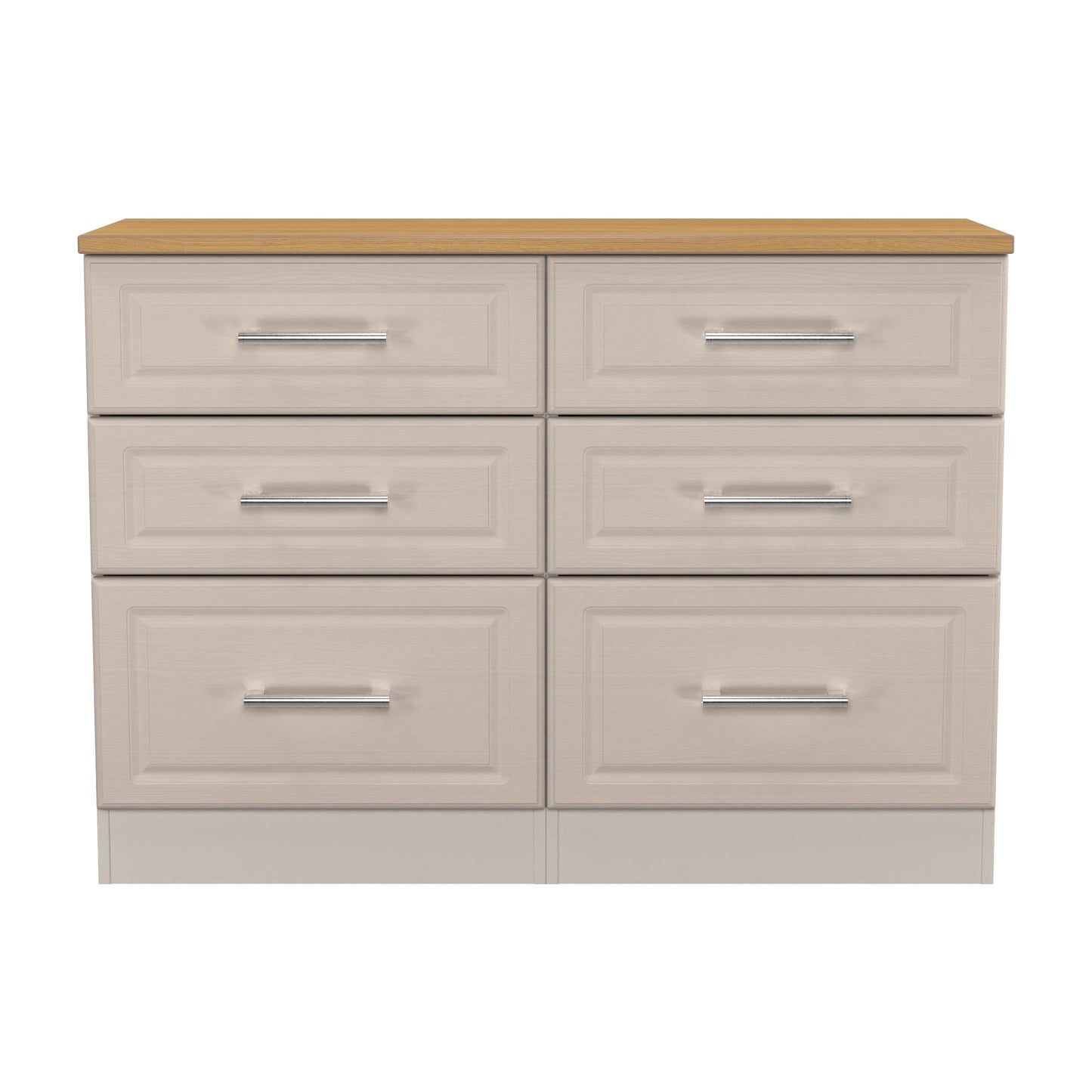 Kent Large Chest of Drawers Off-White 6 Drawers 110cm