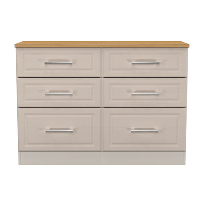 Kent Large Chest of Drawers Off-White 6 Drawers 110cm