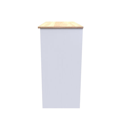 Kent Desk White & Oak 3 Drawers 90cm