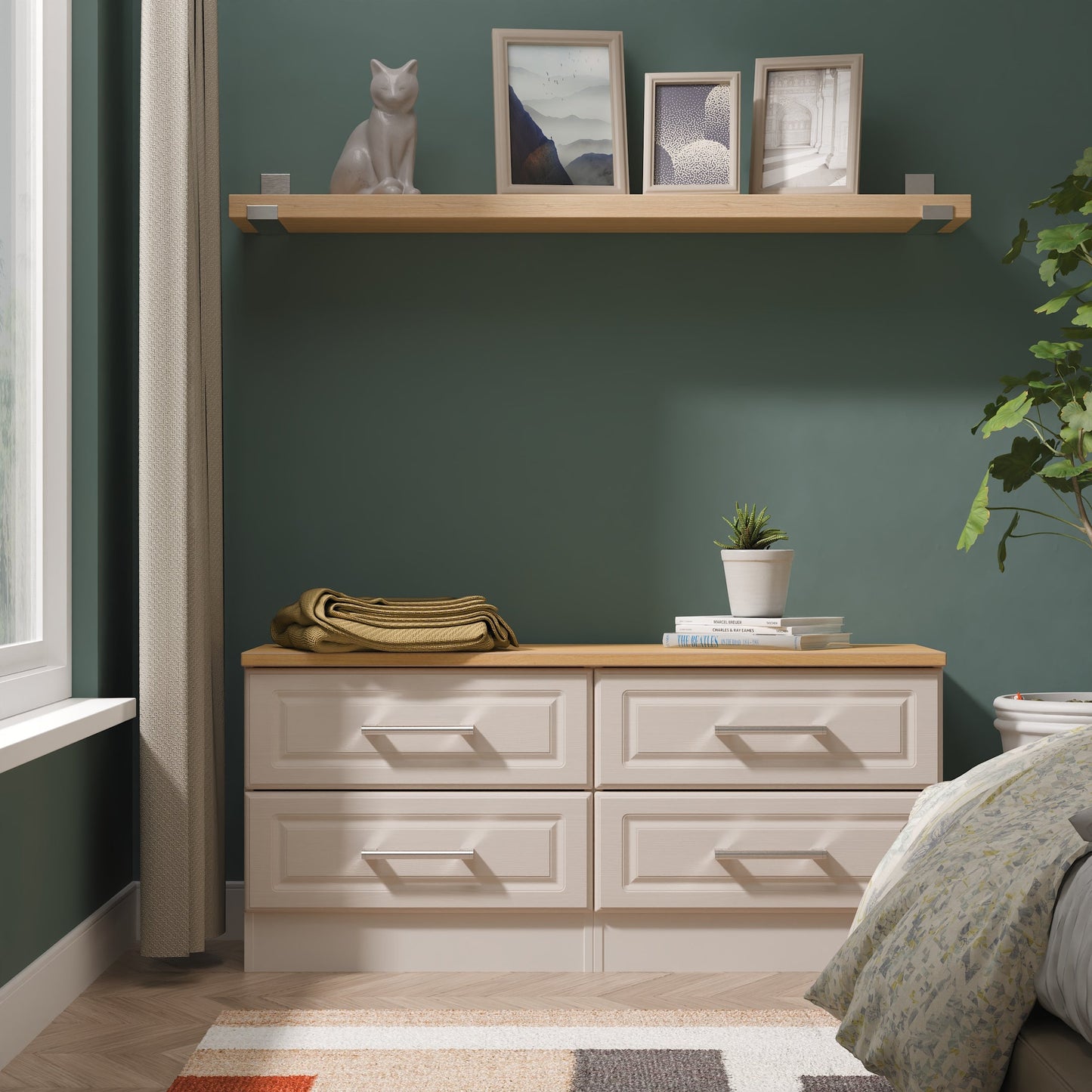 Kent Large Chest of Drawers Off-White 4 Drawers 110cm