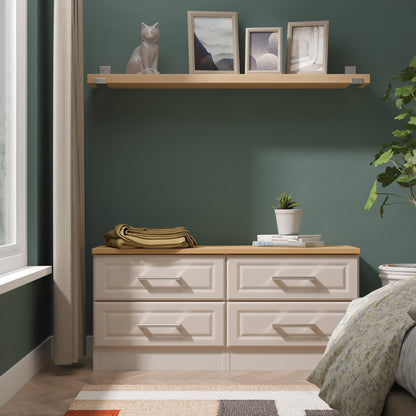 Kent Large Chest of Drawers Off-White 4 Drawers 110cm