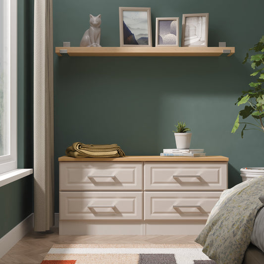 Kent Large Chest of Drawers Off-White 4 Drawers 110cm