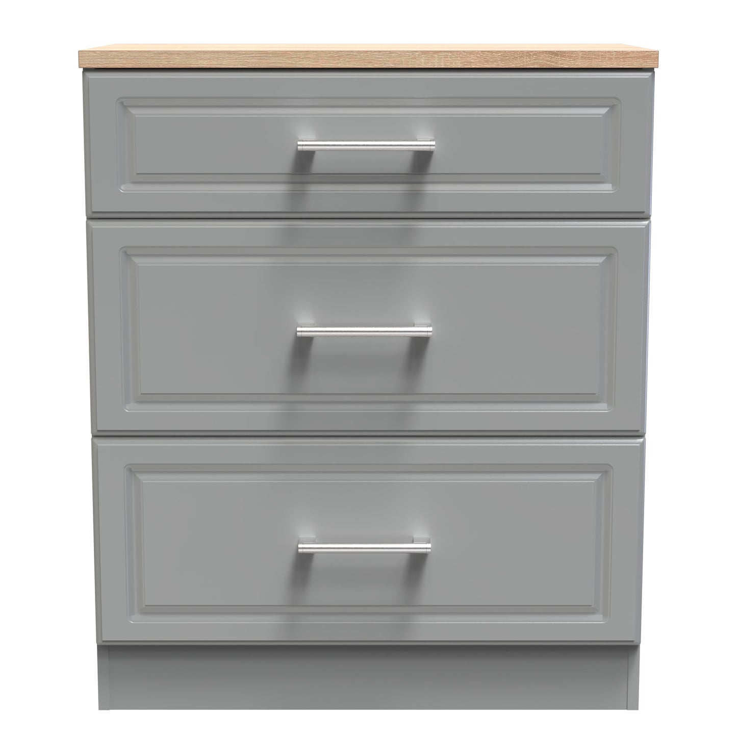 Kent Chest of Drawers Grey & Oak 3 Drawers 39cm