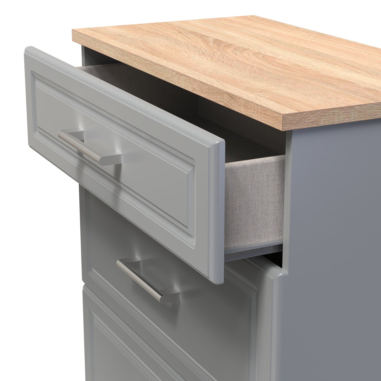Kent Chest of Drawers Grey & Oak 3 Drawers 39cm