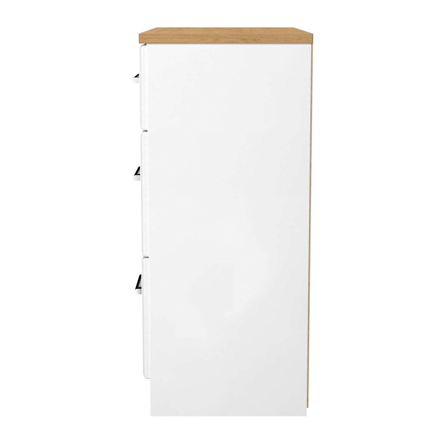 Kent Chest of Drawers White & Oak 3 Drawers 39cm