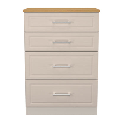 Kent Tall Chest of Drawers Off-White 4 Drawers 108cm