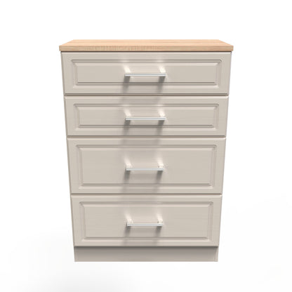 Kent Tall Chest of Drawers Off-White 4 Drawers 108cm