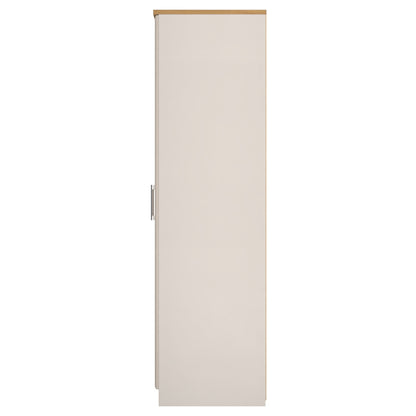 Kent Tall Wardrobe Off-White 2 Doors 1 Shelf 182cm