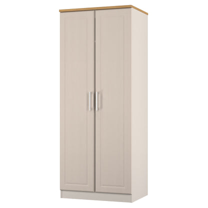 Kent Tall Wardrobe Off-White 2 Doors 1 Shelf 182cm
